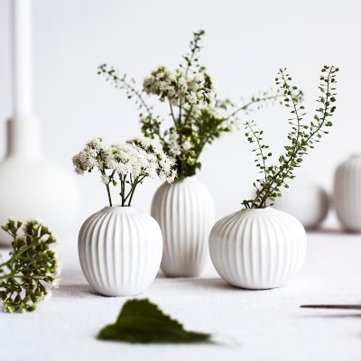Kahler Hammershoi Miniature Vase, White, Set of 3 - Image 2