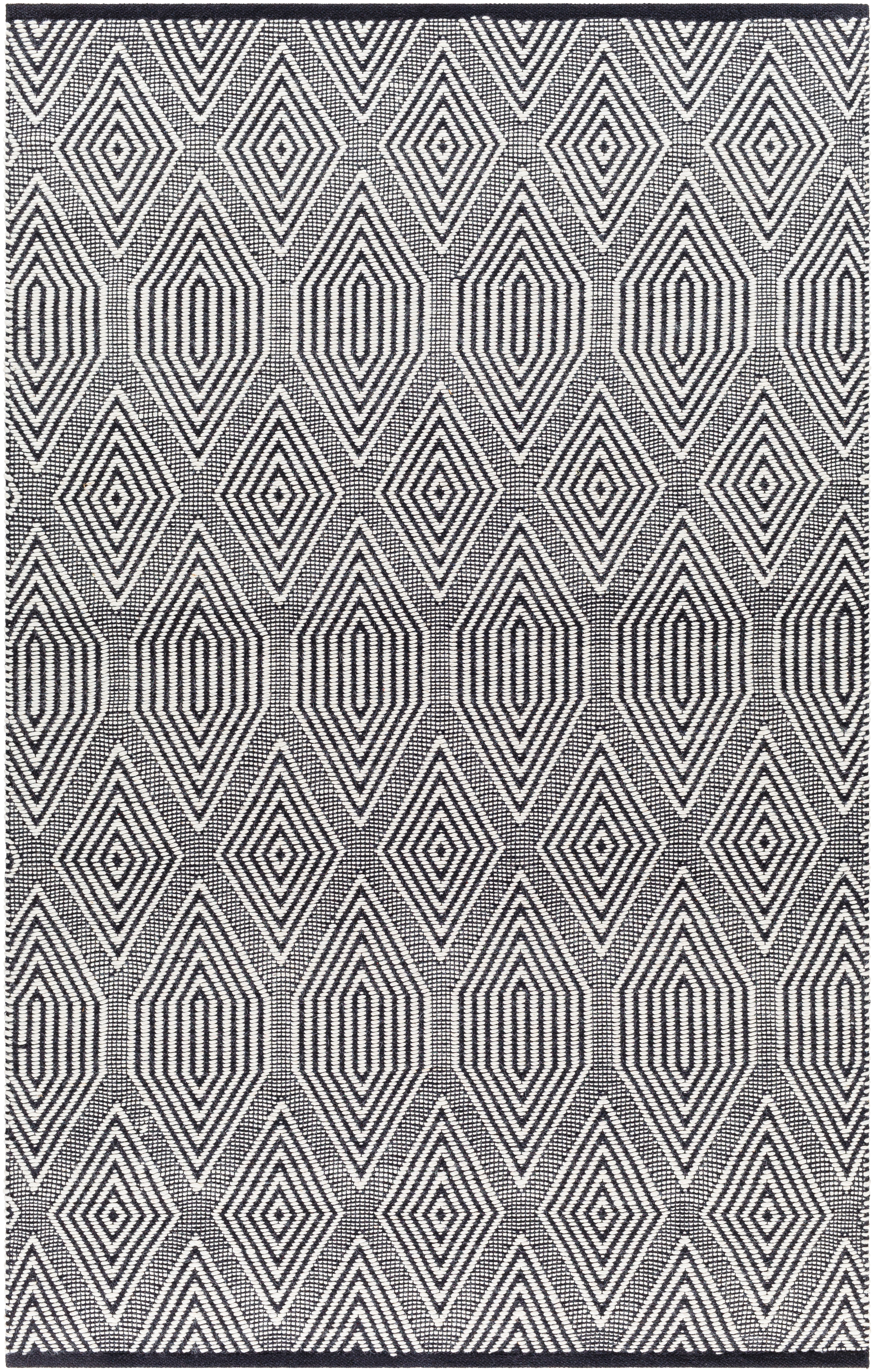 San Jose Black Indoor 27" x 45" Handmade Rug - Image 0