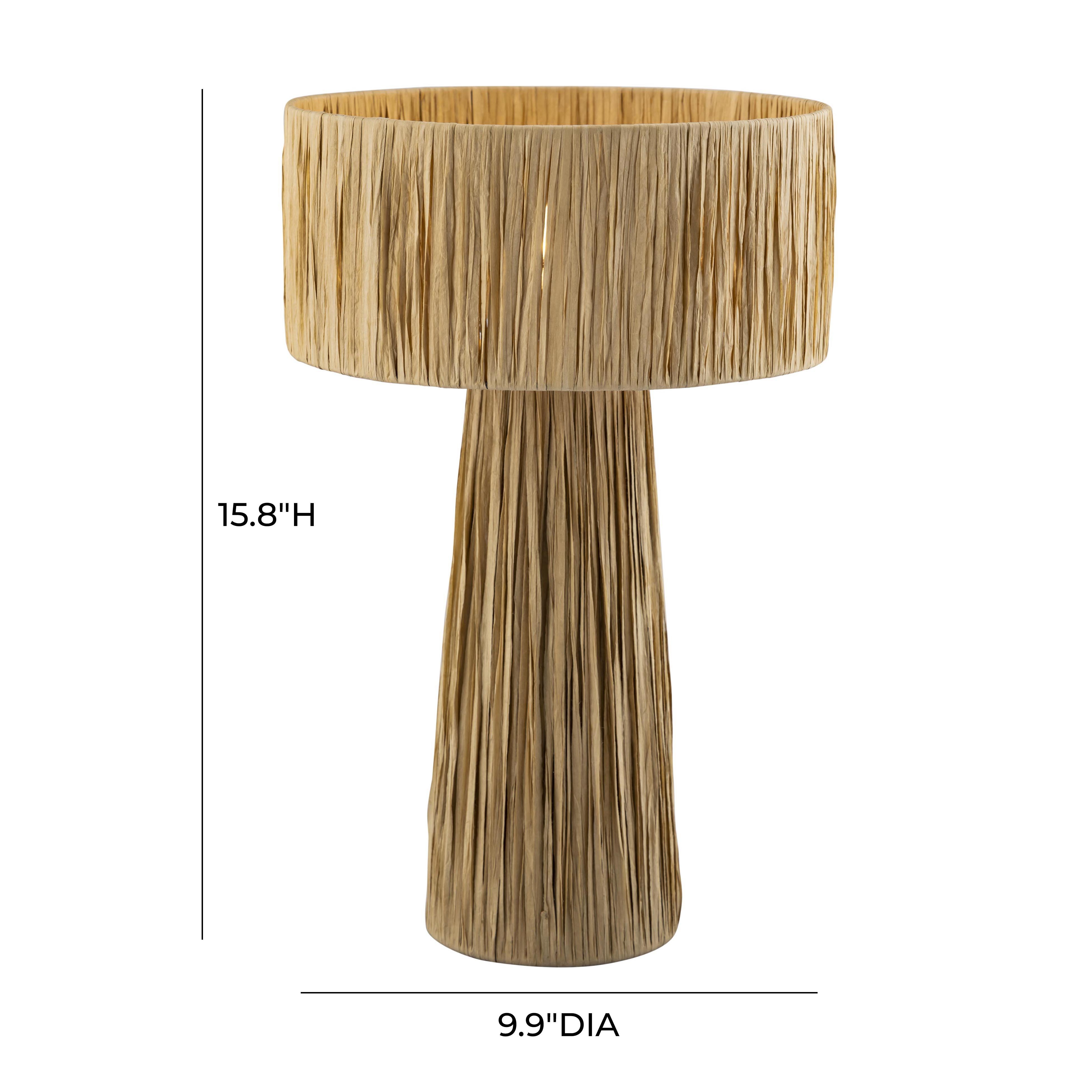 Shelby Raffia Natural Table Lamp - Image 5