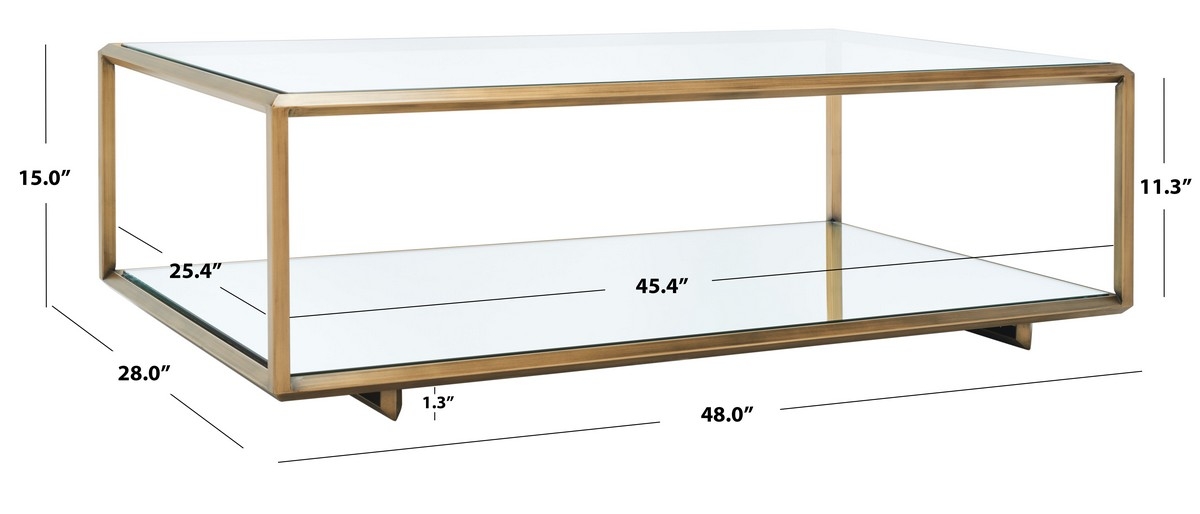 Florabella Mirrored Coffee Table - Bronze - Image 7