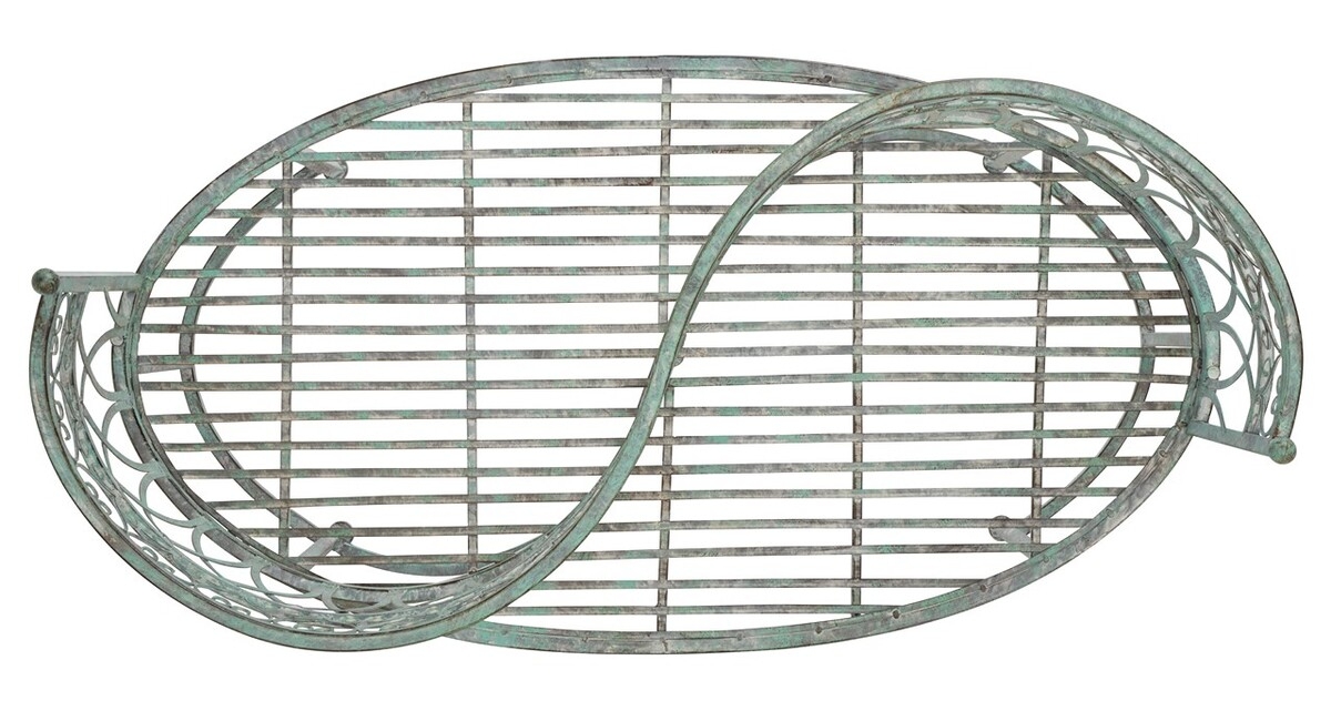 Lara Kissing Bench - Antique Dark Green - Safavieh - Image 4