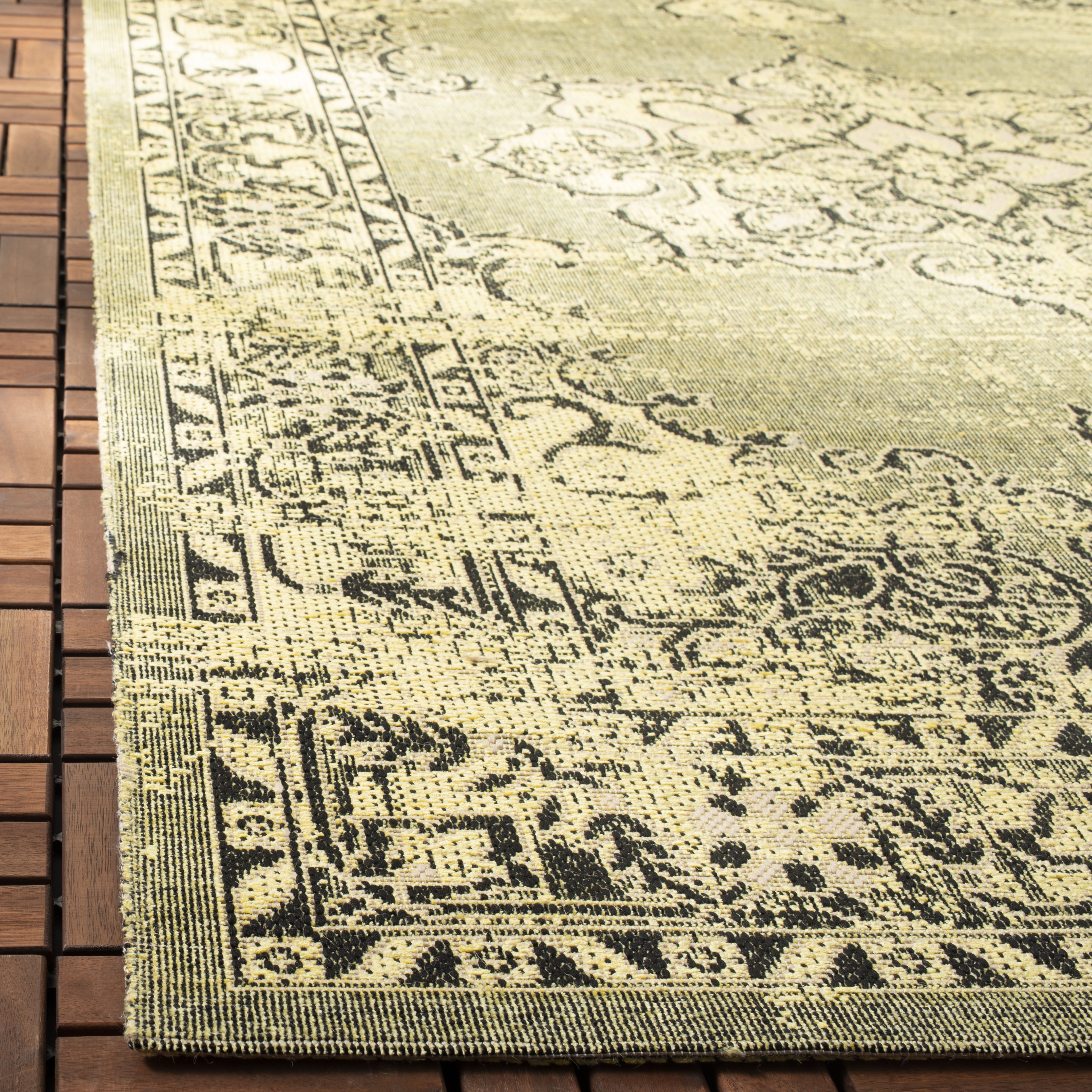 Arlo Home Woven Area Rug, PAL124-9018, Yellow/Black,  8' X 11' - Image 1