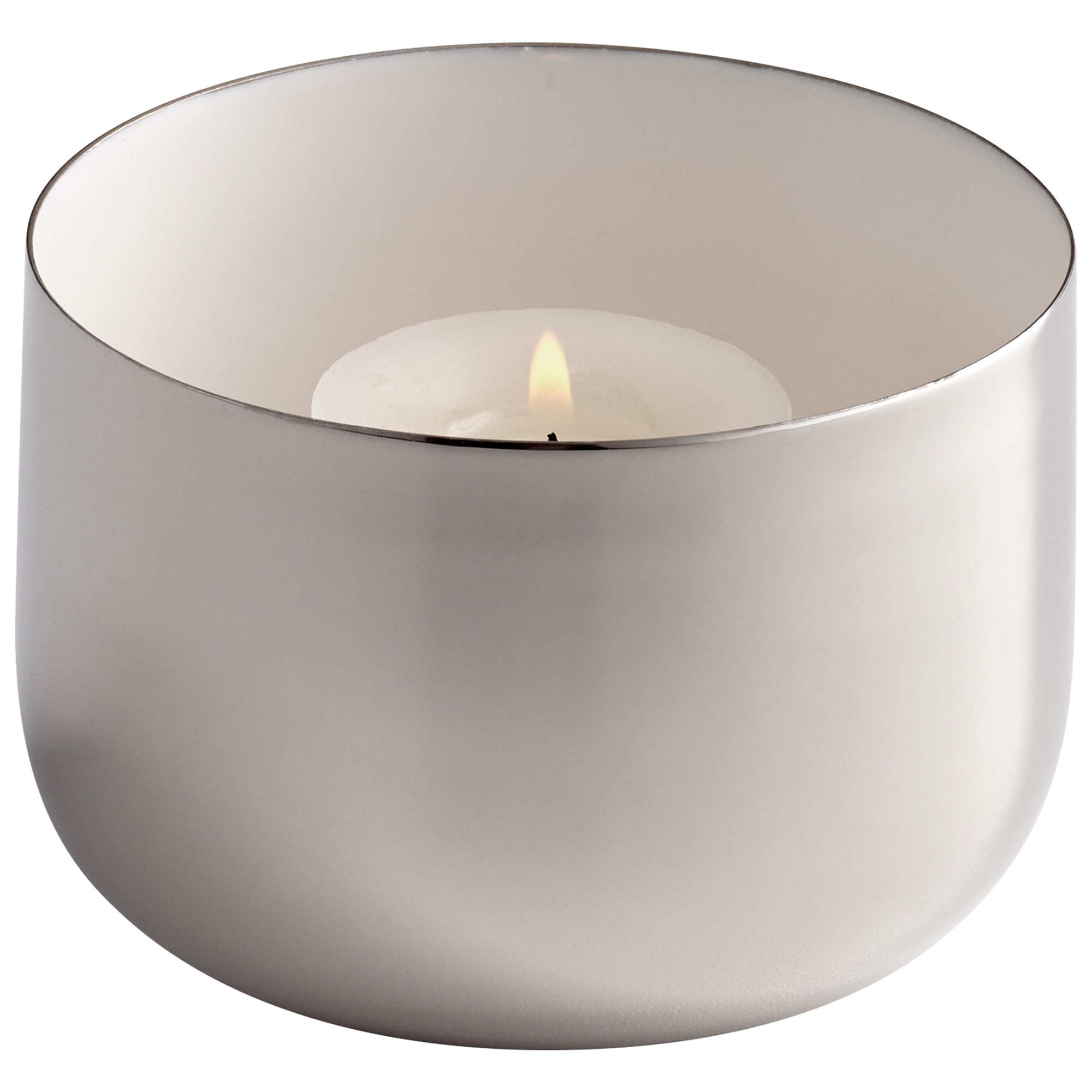 Cup O' Candle, Nickel & White - Image 0