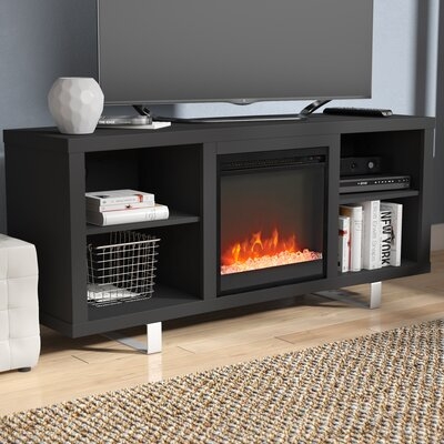Depasquale TV Stand for TVs up to 65" with Electric Fireplace Included - Image 0