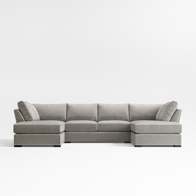 Axis Classic 3-Piece U-Shaped Sectional Sofa with Double Corner Bumper - Image 0