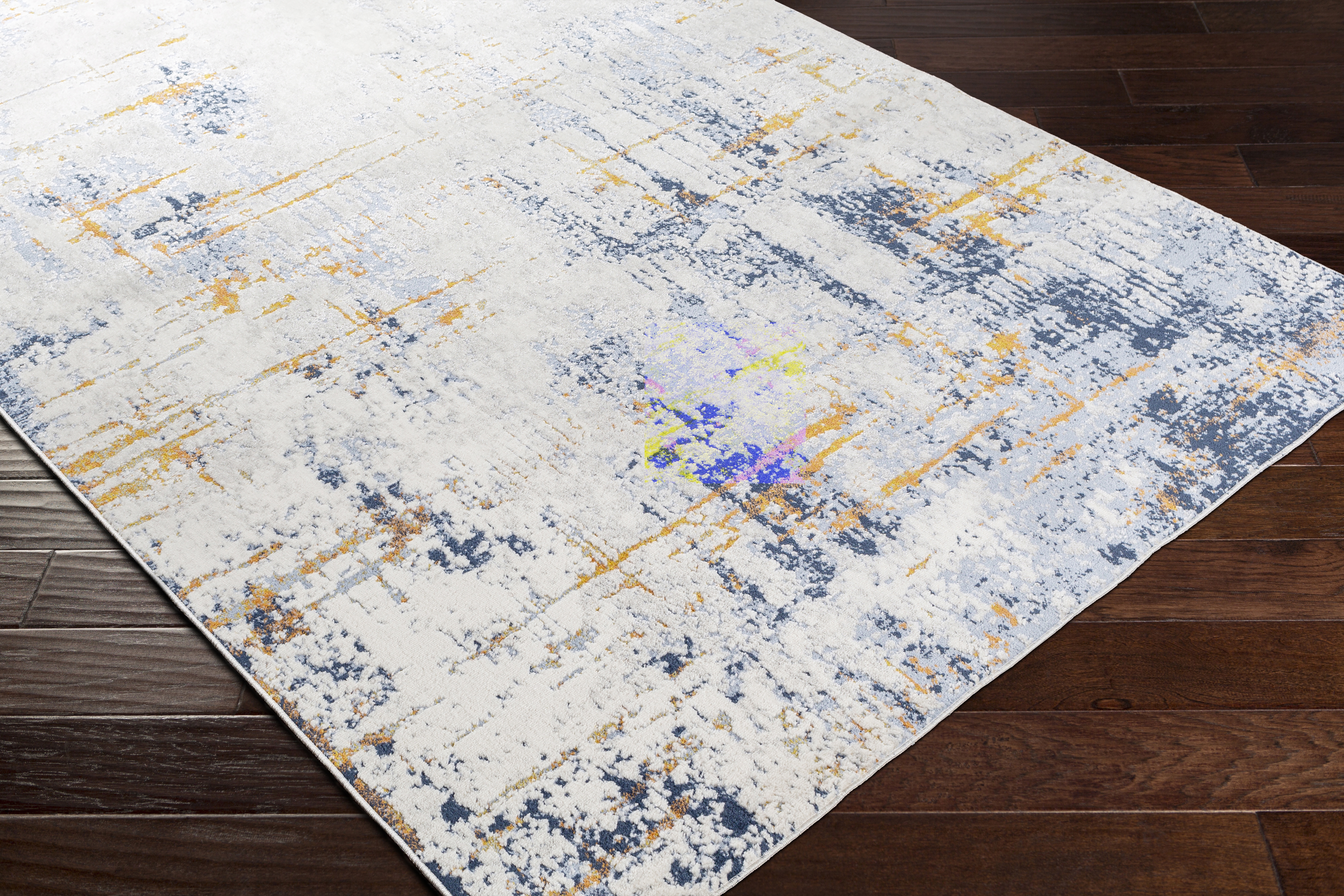 Porto White Indoor 2' x 2'11" Machine Woven Rug - Image 6