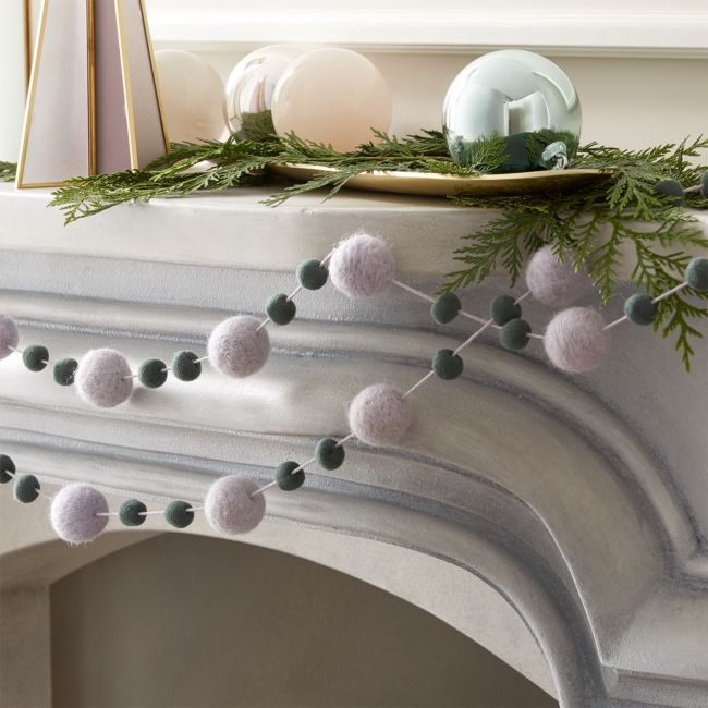 Felt Lilac and Teal Garland 108" - Image 0
