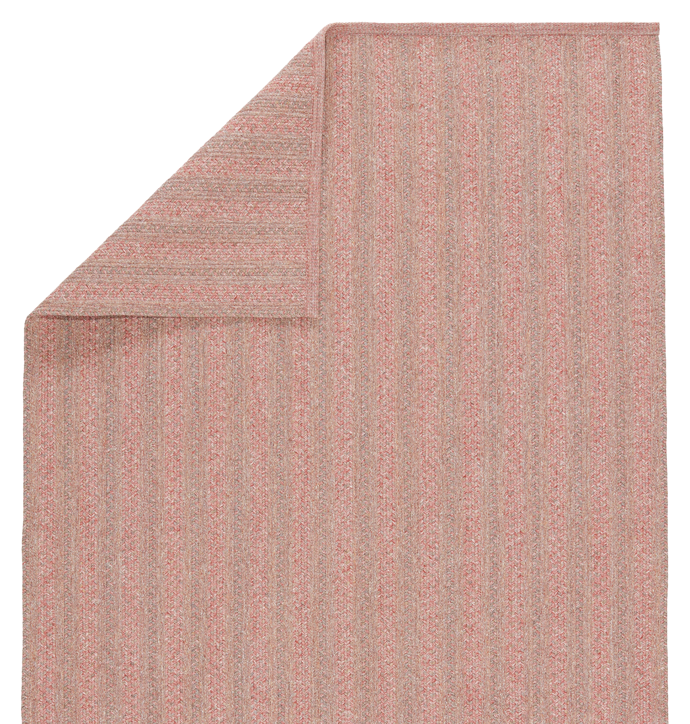 Topsail Indoor/ Outdoor Striped Rose/ Taupe Area Rug (4'X6') - Image 2
