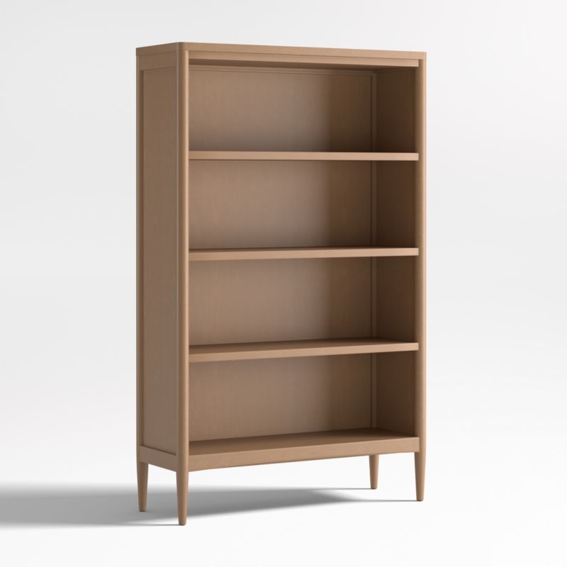 Hampshire Tall Natural Brown Wood 4-Shelf Kids Bookcase - Image 1