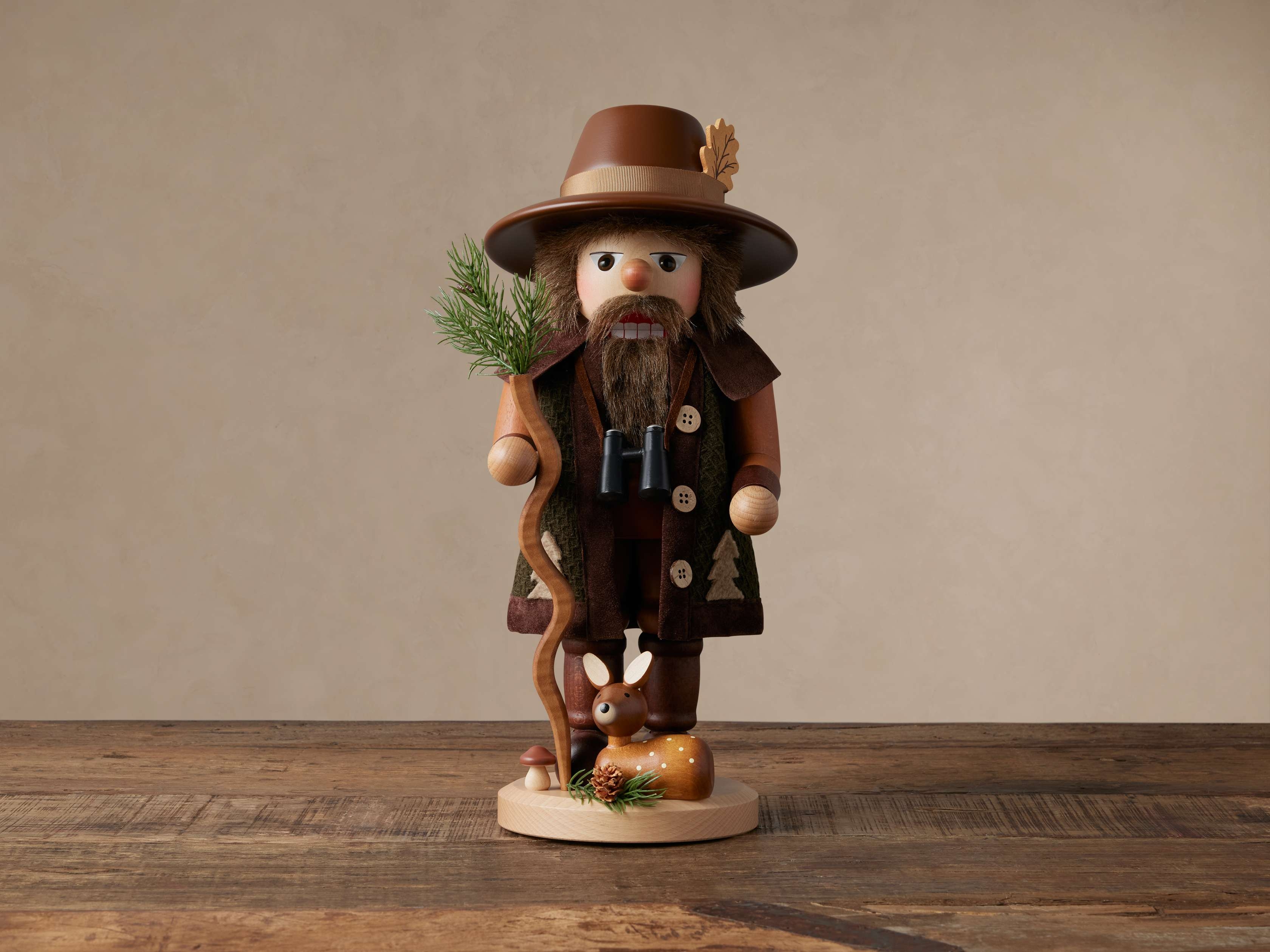Woodsman Artisan Nutcracker in Natural Wood - Image 0