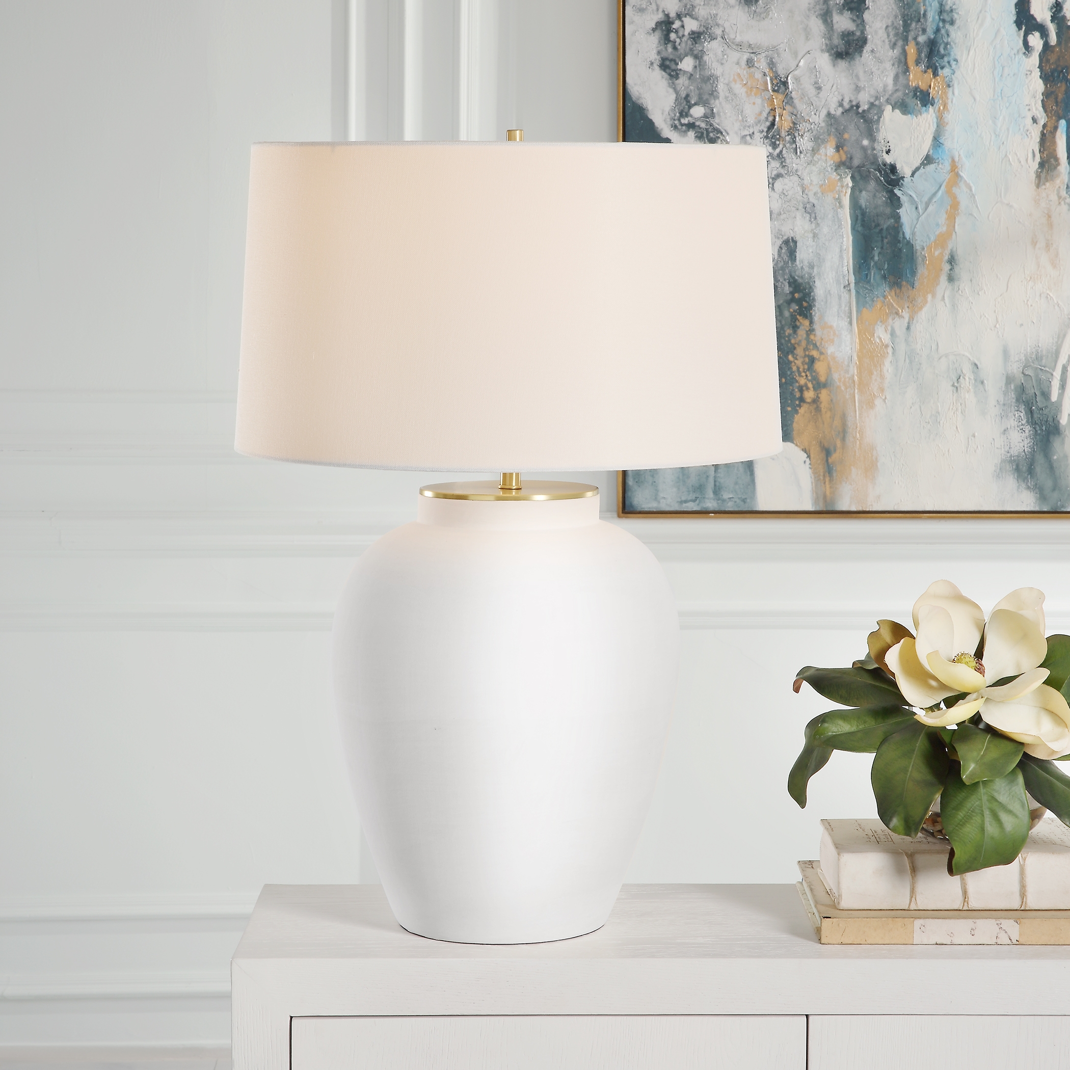 Adelaide White Table Lamp - Image 1