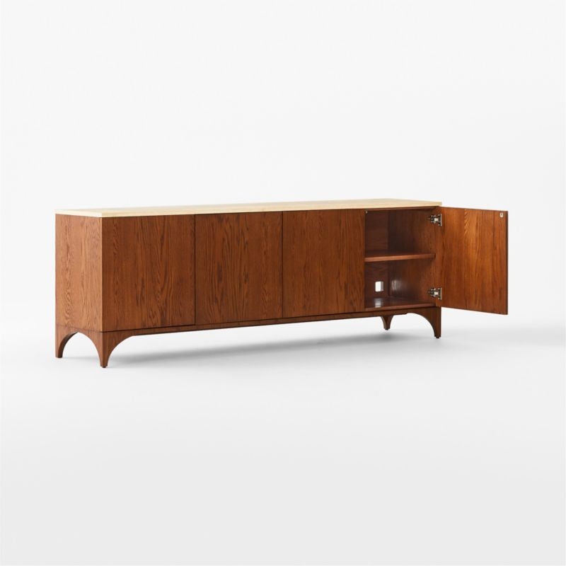 Roane 80" Oak Wood Media Console - Image 3