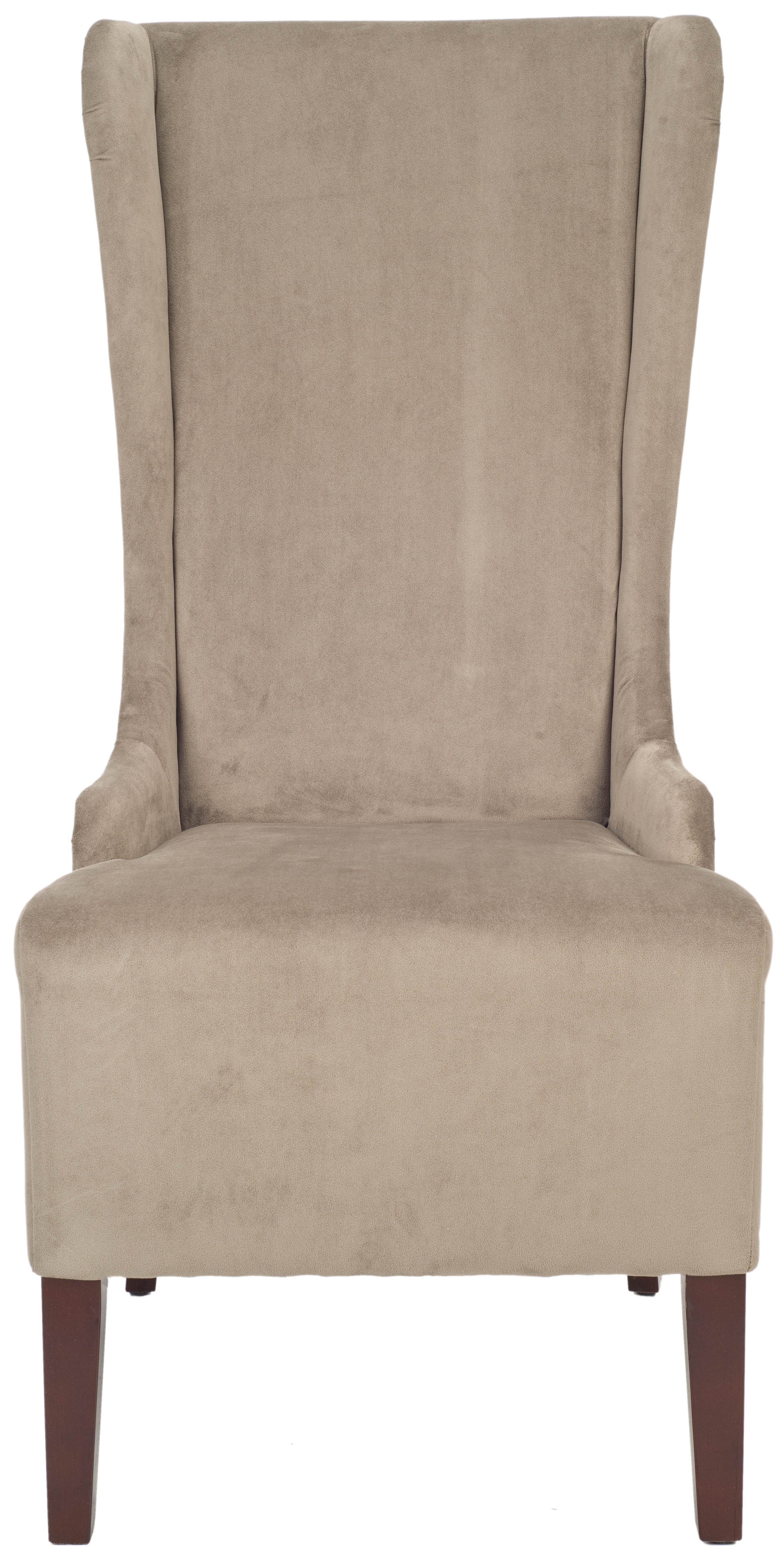 Becall 20''H Cotton Dining Chair - Mushroom Taupe/Cherry Mahogany - Arlo Home - Image 0