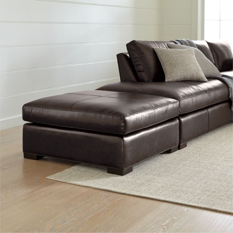 Axis Leather Square Cocktail Ottoman - Image 1