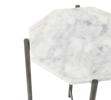 Montague Marble End Table, Ivory - Image 4
