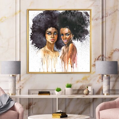 FDP35679_Portrait Of Two African American Women - Modern Canvas Wall Art Print - Image 0