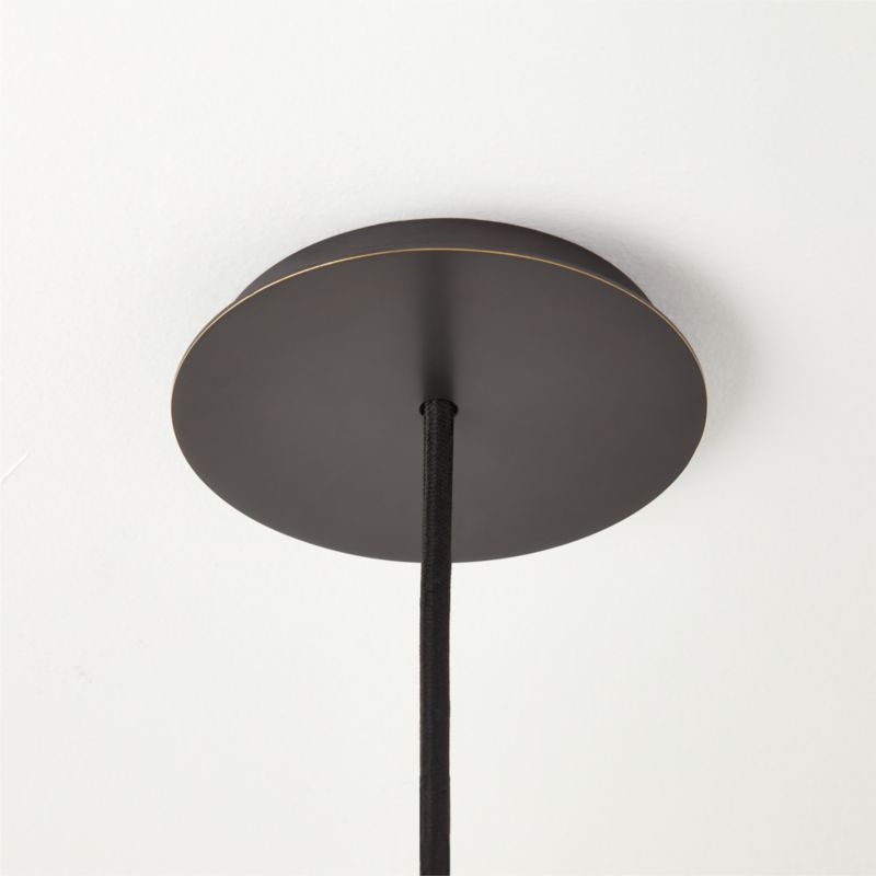 Tolio Blackened Brass Conical Pendant Light - Image 3