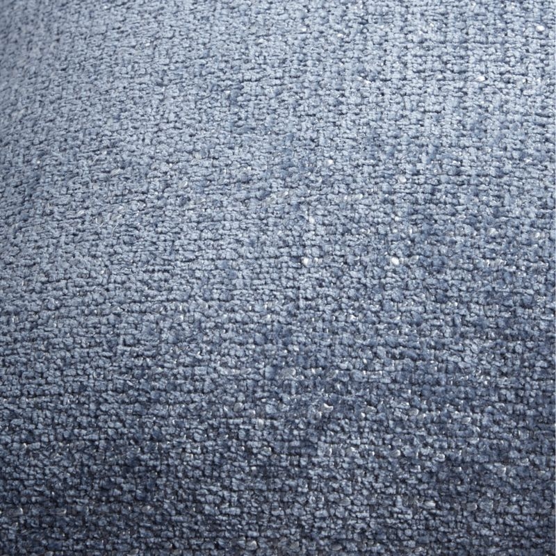 Monarch Chenille 18"x18" Denim Blue Throw Pillow with Feather Insert - Image 2