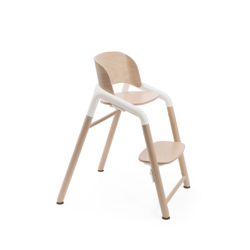 Bugaboo Giraffe White and Neutral Wood Baby High Chair Complete - Image 6