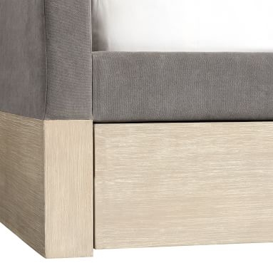 Bailey Daybed with Trundle, Twin, Brushed Fog/Lustre Velvet Linen - Image 2