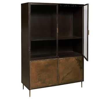 Metalli Metal Bar Cabinet, Brown - Image 3