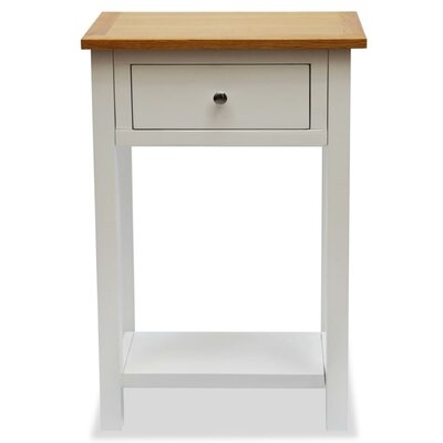 Solid Wood Floor Shelf End Table with Storage - Image 0