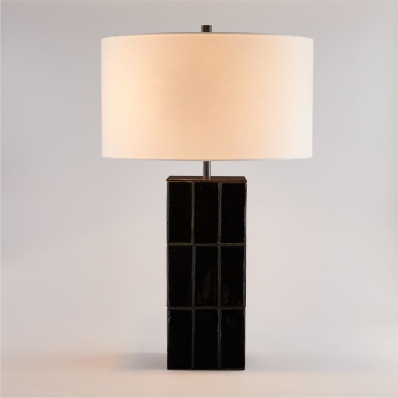 Vista Ceramic Tile Black Table Lamp - Image 2