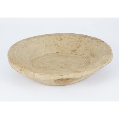 Jeremie Painted Round Rustic Wooden Dough Decorative Bowl - Image 0