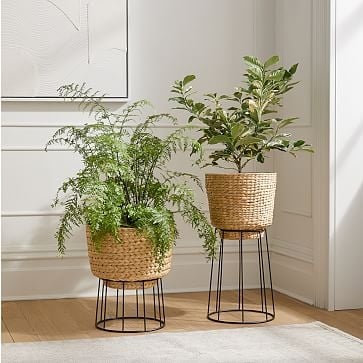 Hilo Basket Planter, Wide, 15"D x 18.1"H - Image 3