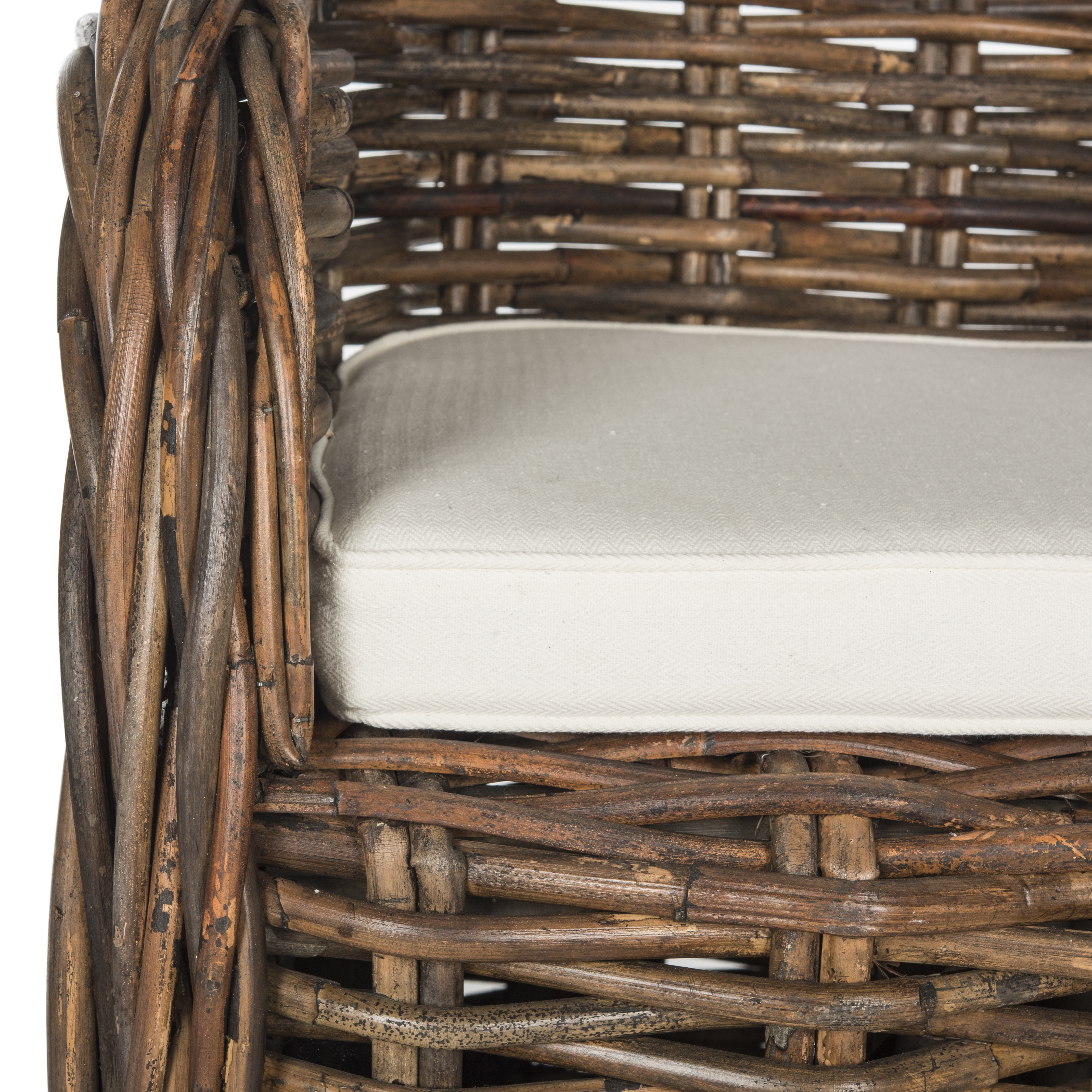 Nita Wicker Club Chair - Natural - Safavieh - Image 4