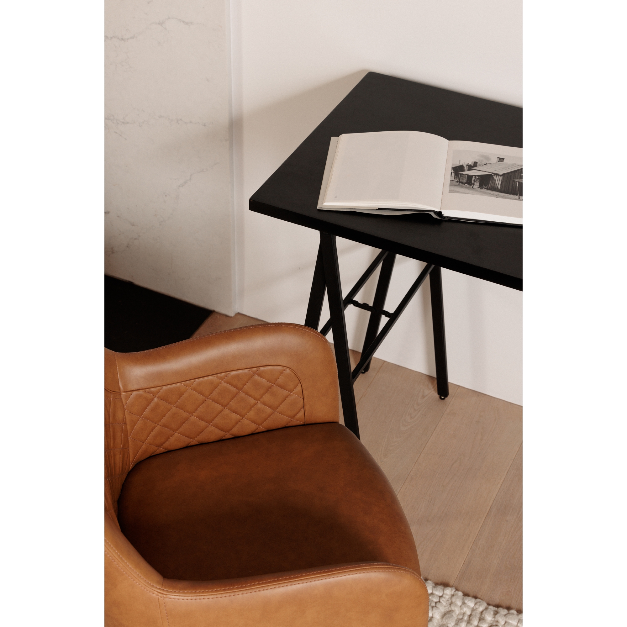 Cantata Dining Chair Tawny Vegan Leather - Set Of Two - Image 6