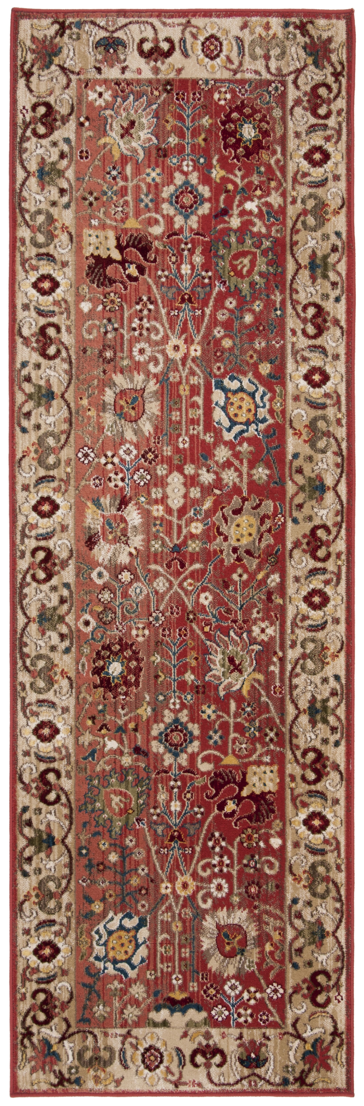 Arlo Home Woven Area Rug, KSN303L, Red/Beige,  2' 6" X 8' - Image 0