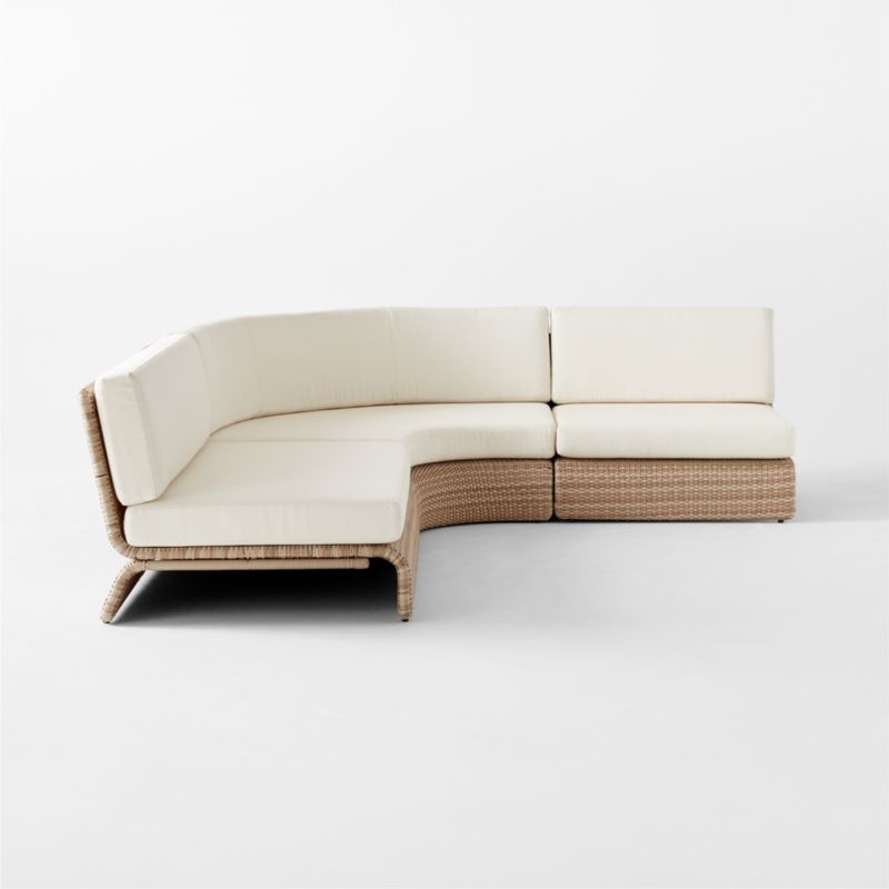 Foss Woven 3-Piece Outdoor Patio Sectional Sofa - Image 3