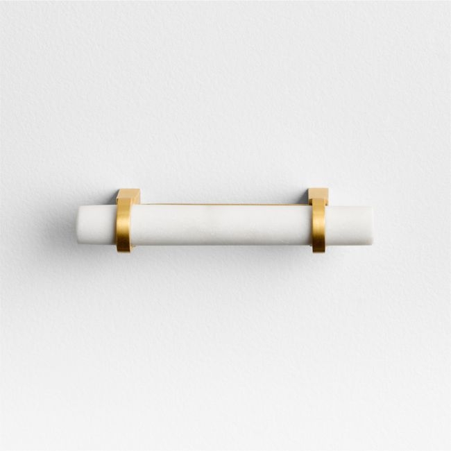 Modern Marble Brushed Brass Cabinet Drawer Bar Pull 3" - Image 0