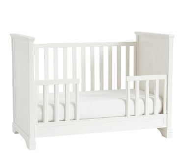 Larkin Convertible Toddler Bed Conversion Kit, Simply White, UPS - Image 0