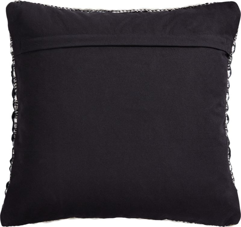 18" Loup Black and White Pillow with Feather-Down Insert - Image 3