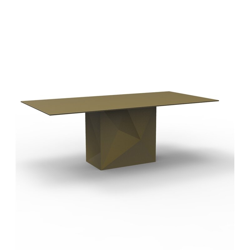 Vondom Faz Plastic Coffee Table Color: Khaki, Table Size: 39.25" W x 78.75" L x 28.25" H - Image 0