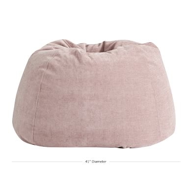 west elm x pbt Velvet Bean Bag Chair Set (Cover + Insert), Large, Distressed Velvet Light Pink - Image 3