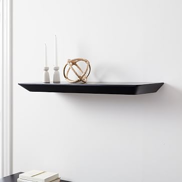 Slim Floating Shelves, Black, 4' - Image 3