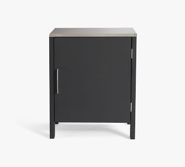 Malibu Metal Outdoor Kitchen Single Cabinet, Black - Image 3