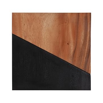 Geometry Wood Wall Art Tiles, Black and Natural, 14in, Version 1 - Image 2