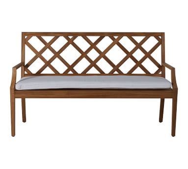 Kesao 50" Bench Cushion, Sunbrella(R) - Outdoor Linen; Dove - Image 2