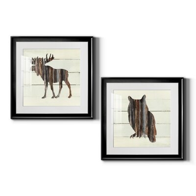 Woodland Moose - 2 Piece Picture Frame Graphic Art Print Set - Image 0