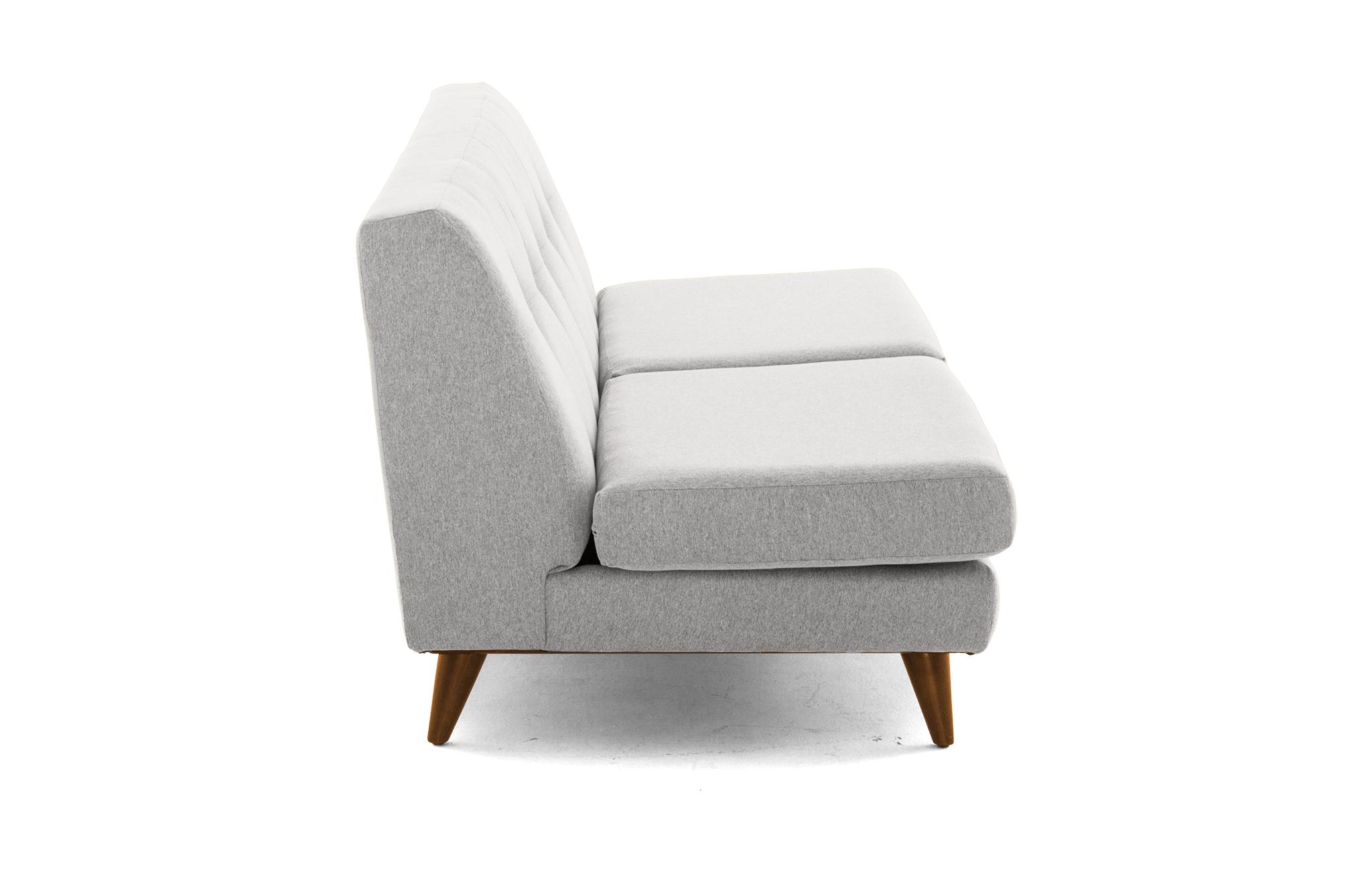 Gray Hughes Mid Century Modern Armless Loveseat - Sunbrella Premier Fog - Mocha - Image 2