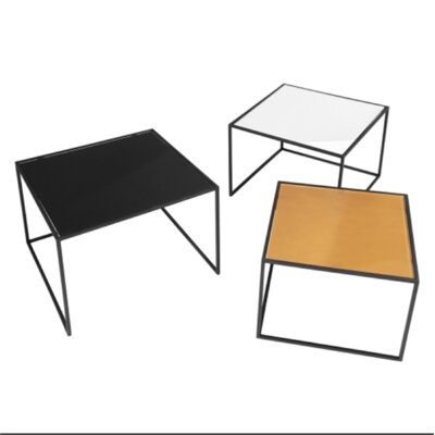 3-piece Mirror Top Nesting Coffee Table End/side Table Set - Image 0