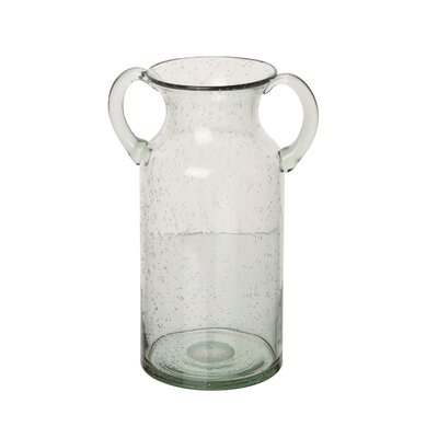 Dakota Fields Glass Clear Everyday Double Handle Tall Vase - Image 0