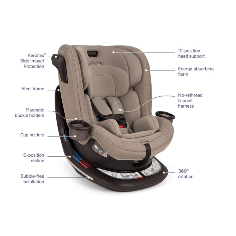 Nuna REVV ™ Cedar Brown Convertible Rotating Baby Car Seat - Image 3