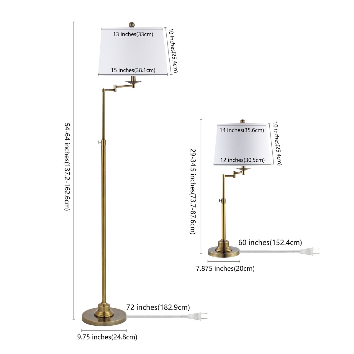 Nadia Floor And Table Lamp Set - Gold - Safavieh - Image 3