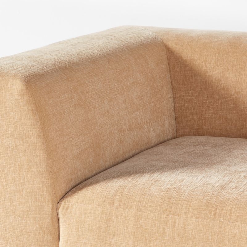 Faible Wheat Performance Velvet Deep Depth Corner Chair - Image 5