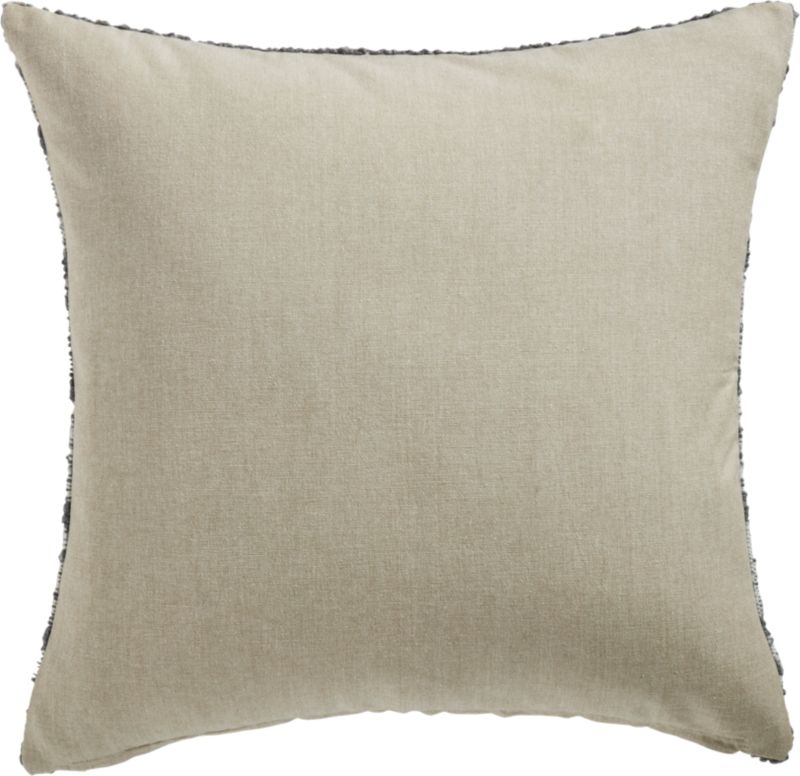 20" Tilda Dark Grey/White Chevron Pillow with Down-Alternative Insert - Image 3